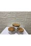 3-Piece Stylish Jar Set with Bamboo Lid 3x600 ml - 3