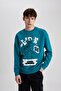 Oversize Fit Crew Neck Sweatshirt - 3