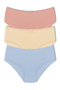 3-Piece Cotton High Waist Large Size Bato Women's Panties