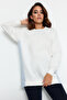 Ekru Oversize Dokuma Parçalı Örme Tunik TCTSS23UK00092 - 3
