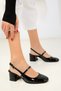Black Patent Leather-Black Women's Classic Heeled Shoes 18037 - 4