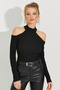 Women's Black Off-the-Shoulders Camisole Blouse EY2590 - 5