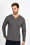 5524 New Season V-Cut Buttoned Brow Ribbed Knit Zak Standard Fit – Suitable for Daily Use