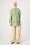 Light Green Flounced Collar Half Layer Tunic - 2