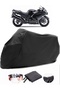 Kawasaki Zzr 1400 Abs Rear Bag Compatible Black Motorcycle Tarpaulin Premium Quality Thick