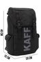 Black Unisex Crinkle Fabric Water Resistant Drawstring Travel Sports Outdoor School Backpack with Logo - 8
