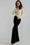 (Extra Comfortable) Black Flared Jeans High Waist Flared Jeans Compressor - 3