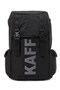 Black Unisex Crinkle Fabric Water Resistant Drawstring Travel Sports Outdoor School Backpack with Logo