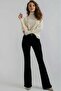 (Extra Comfortable) Black Flared Jeans High Waist Flared Jeans Compressor