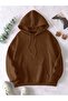 Women's Brown Hooded Hoodie Sweatshirt