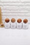 4-Piece Cotton & Cotton Bud & Make-up Cotton & Dental Floss Jar with Ball Lids - 2