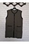 winter steel knitted, buttoned, knitwear, long vest - 5