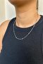 316L STEEL THIN NECKLACE BEADED BUTTON THIN ELEGANT WOMEN'S MEN'S NECKLACE STAINLESS UNTARKEN - 2