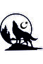 WOLF IN THE FOREST CAR STICKER (15X13 CM)