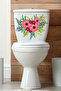 Wild Flowers Toilet Seat Sticker Decorative Bathroom Sticker - 4