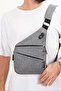 Unisex Gray Saddle Linen Fabric Umrah Hajj Daily Cross Chest and Shoulder Bag - 2