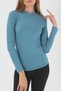 Women's Report Camisole Turtle Neck Blouse Petrol Blue - 4