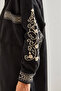 Women's Black Two-Pocket Embroidered Buttoned Cashmere Shirt 60041018 - 5