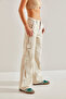 Women's Beige Cargo Pocket Pants 60041010 - 8