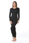 Women's Full Protection Siberian Colds HOT LIKE FLAME Black Thermal Suit - 4