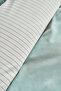 Cool Touch Stripe Double Duvet Cover Set Green - 4