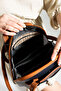 Leather Women's Backpack and Shoulder Bag - 3