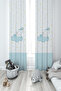 BABY AND KIDS ROOM 2 Wings Background Curtain with Flying Elephant Pattern on Cloud