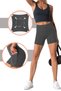Ghassy Co. Women's High Waist Pocket Workout Fitness Running Short Sports Tights - 4