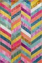 Light Tone Multi-Colored Cross Geometric Shape Patterned Modern Decorative Carpet 2057