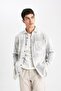 Regular Fit Polo Collar Checked Cotton Long Sleeve Shirt X8284Az23Au - 4