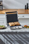 Grilliant 1344h Inox Body, Cast Iron Removable Plate Toaster and Grill Machine