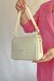 Medium Size Sports Model Multi-Compartment 2 Straps Women's Cross Shoulder Bag 2174 Cream Combined - 3