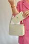Medium Size Sports Model Multi-Compartment 2 Straps Women's Cross Shoulder Bag 2174 Cream Combined