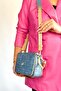 حقيبة كتف نسائية متوسطة الحجم موديل رياضي متعددة الأقسام مع شريطين 2174 DARK DENIM - 3