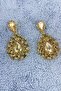 Gold Drop Model Large Small Stone Henna Wedding Engagement Earring – Bijoux Earring, Stylish Design – Bijoux Cube - 3
