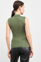 WOMEN'S KHAKI HALF FISHER Sleeveless Bodysuit - 4