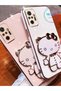 Black Hello Kitty Stand Luxury Silicone Case with Gold Detail on the Edges for Xiaomi Redmi Note 10 Pro - 4