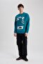 Oversize Fit Crew Neck Sweatshirt - 2