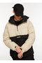 Beige Men's Hooded Coat TB0A6JUDDZ71_Pullover Puffer Jacket