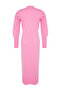 Pink Unlined Plain Knitwear Rib/Camisole Dress Tctaw23Eb00047 - 8