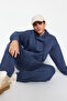 Soluk Indigo Regular Kesim Kapüşonlu Sıcak Tutan Sweatshirt Eşofman Takım TMNAW24EM00002