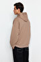 Mink Oversize/Wide Cut Hooded Fleece Inside/Warm Sweatshirt Tmnaw21Sw2005 - 5