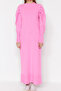 Pink Unlined Plain Knitwear Rib/Camisole Dress Tctaw23Eb00047 - 4