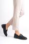 WOMEN'S STRAIGHT PLUG-IN METAL BUCKLE BLACK SKIN - 2