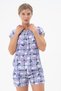 Women's Pajamas Set Shorts T-Shirt Homewear 100% Cotton - 6