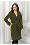 New Season Double Breasted Collar Lining Detailed Long Stamp Coat