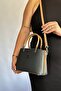 Medium Size Daily Sports Classic Model Women's Shoulder Bag 24 cm * 17 cm 4019 Black Taba Combin - 3