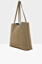 Mink Women's Double Stitched Thin Strap Large Nubuck Bag M000008185 - 2