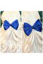 Imported luxury satin large bow automatic metal clip women's children's buckle navy blue