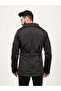 Men's Slim Fit Double Breasted Trench Coat with Belt Detail - 4